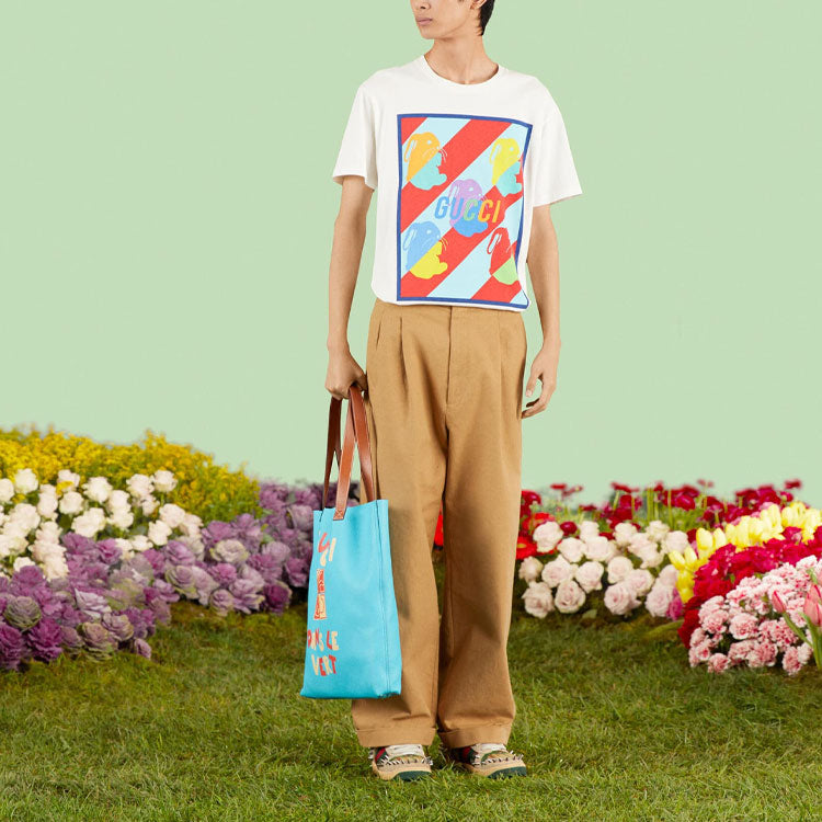 Gucci Bunny Print Cotton Jersey T-Shirt 'White' 548334-XJE8A-9275