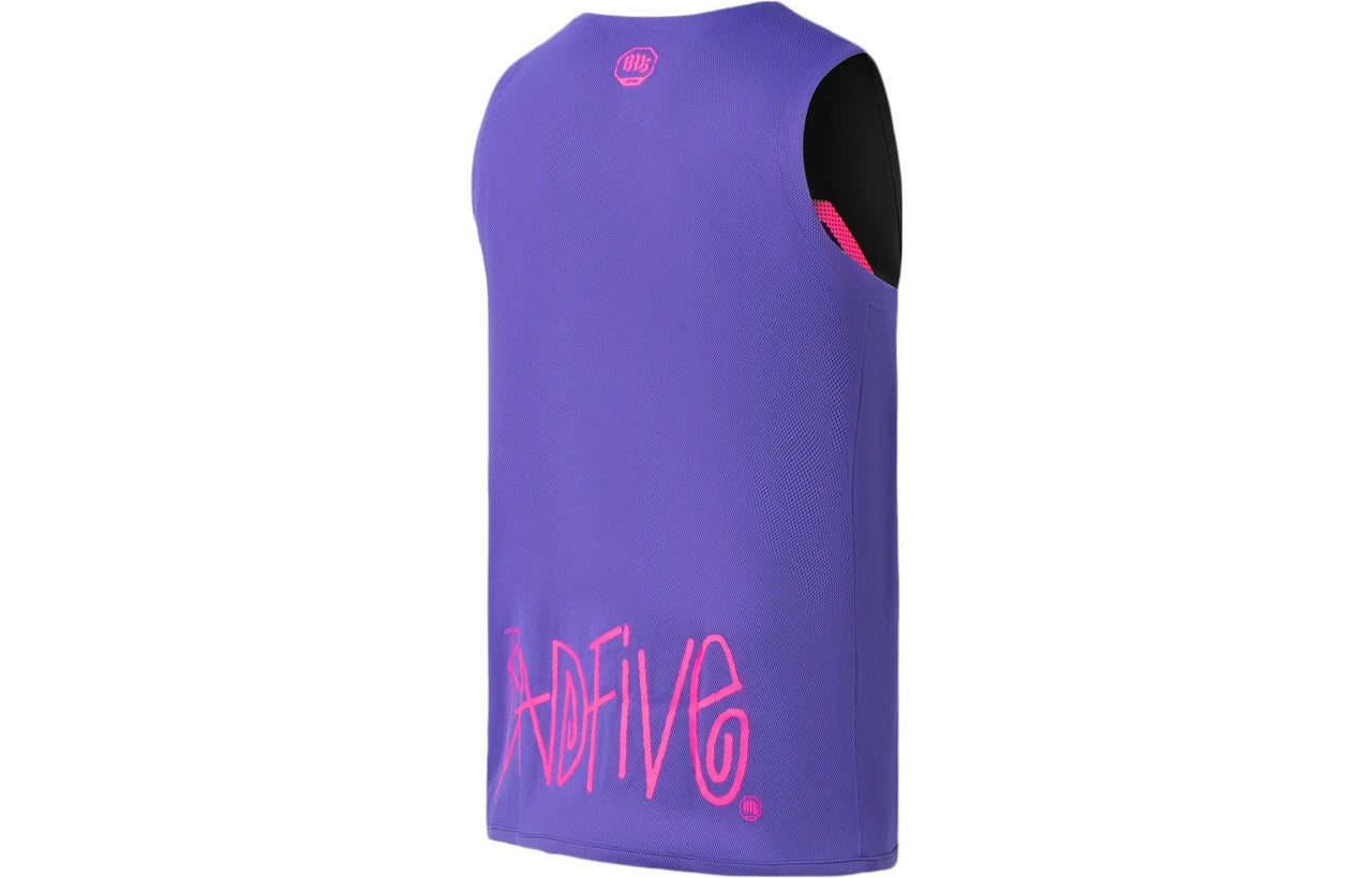 Li-Ning x Jon Burgerman BadFive Reversible Basketball Jersey 'Purple Pink' AAYR371-7
