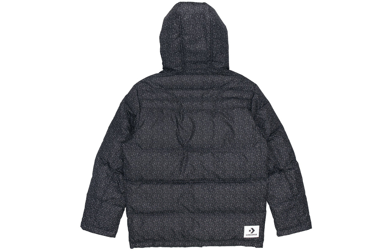 Converse Down Fill Puffer AOP Jacket 'Black' 10019322-A02