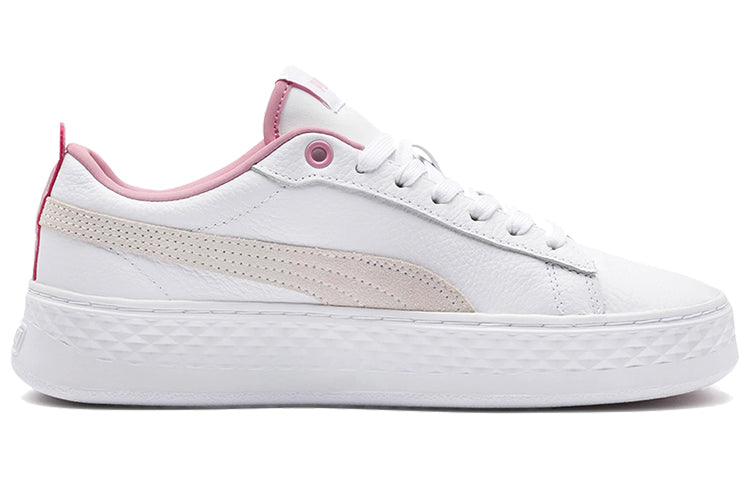 (WMNS) PUMA Smash Platform Low 'White Pale Pink' 366487-08