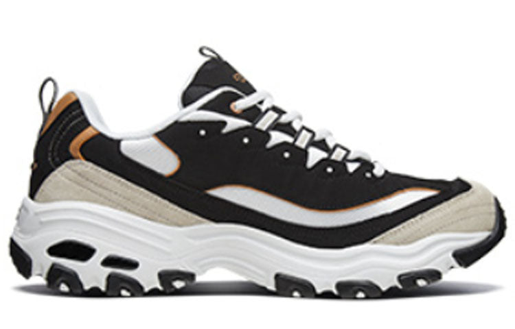 (WMNS) Skechers D Lites 1.0 Low-Top Running Shoes Black/Gold 66666228-BKGD