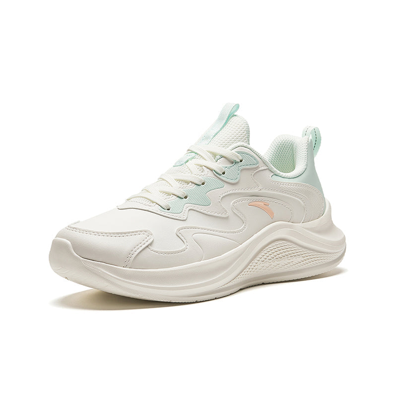 (WMNS) ANTA Running Series Sneakers Leather 'White Blue' 922315573-8