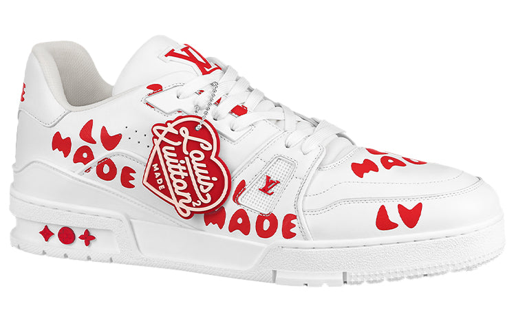 LOUIS VUITTON x Nigo Trainers 'White with Red LV Made' 1A9J9V