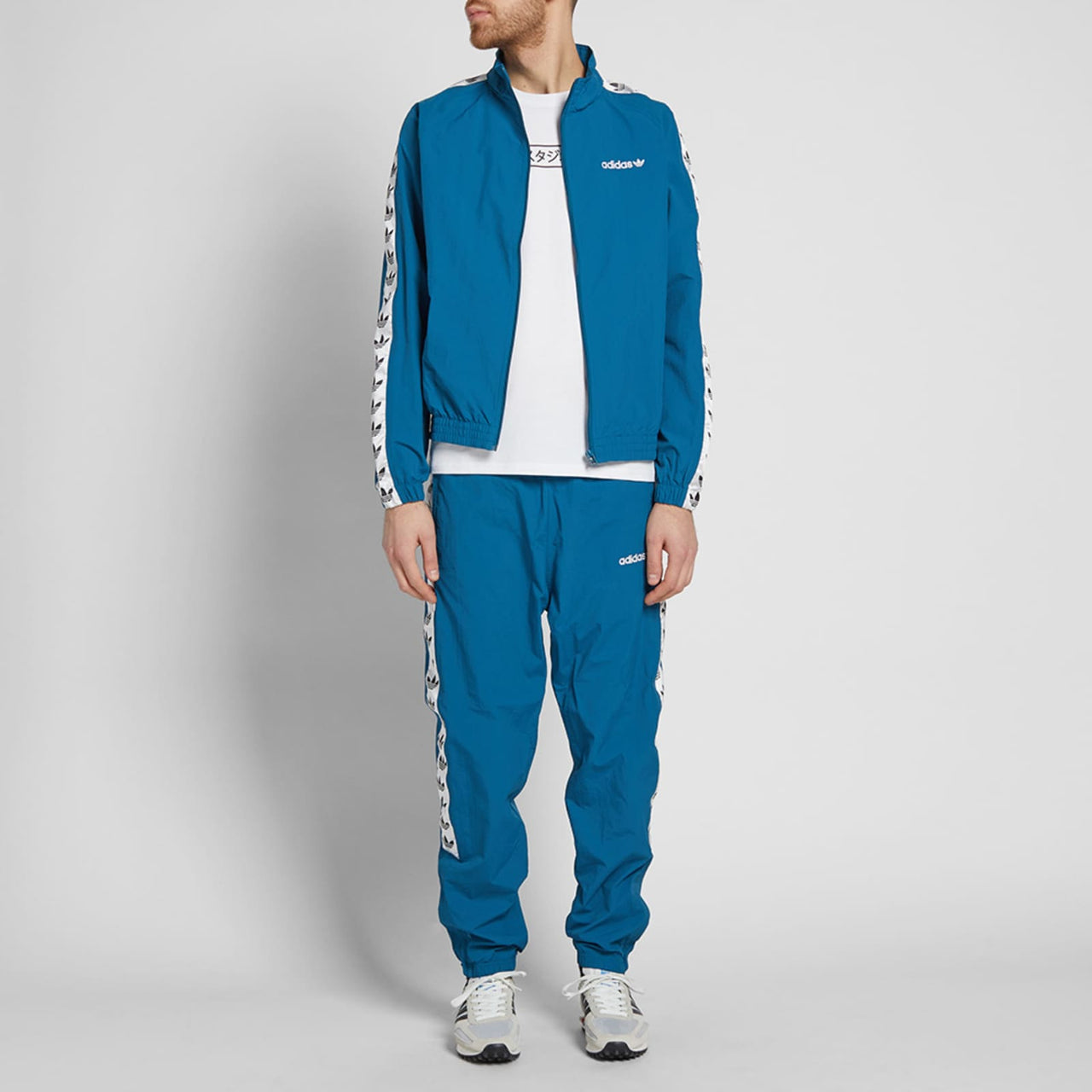 adidas Originals Vintage Track Jacket With Taped Side Stripe 'Blue' CE4827