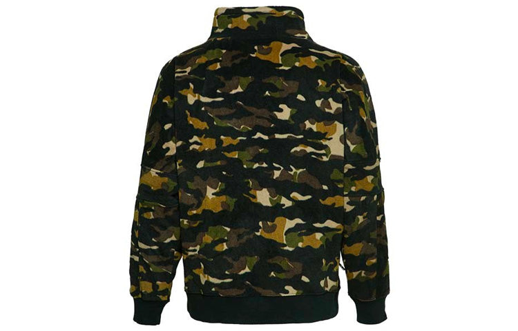 Converse Polar Fleece Archive Camo Funnel Top Sweatshirt 'Camo Green' 10018304-A01