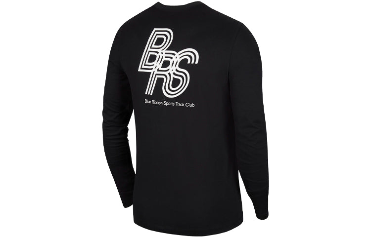 Nike Dri-Fit Printing Running Sports Long Sleeves Black DH4345-010