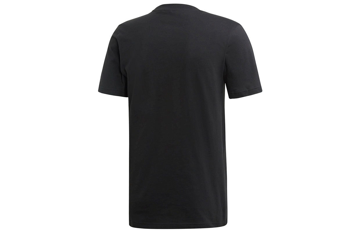 adidas M V Alphabet Printing Casual Sports Round Neck Short Sleeve Black ED7281