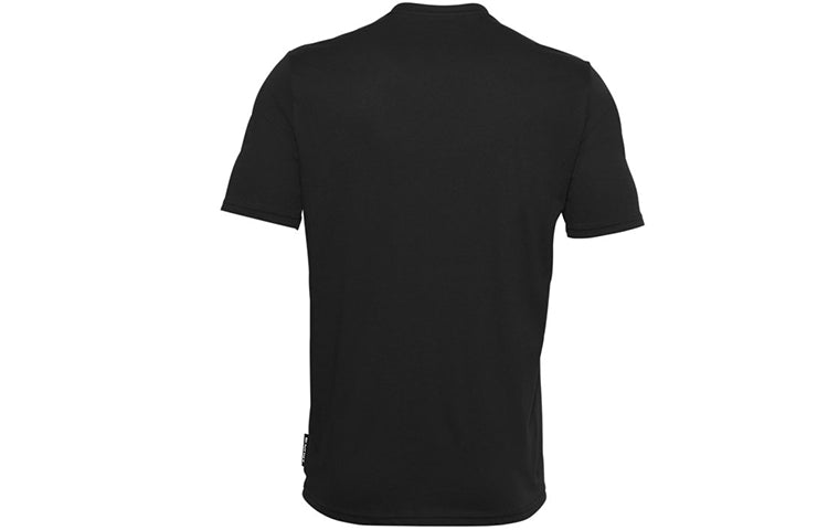 Men's Under Armour Curry Logo Printing Round Neck Loose Short Sleeve Black 1357001-001