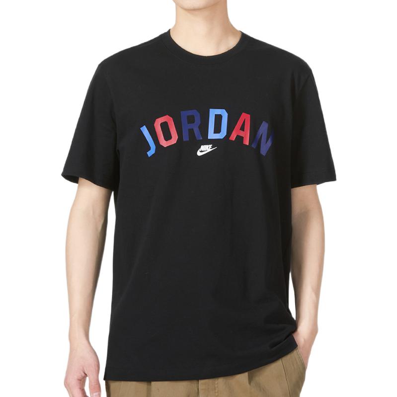 Men's Nike Multi-Color Alphabet Loose Breathable Running Training Short Sleeve Black T-Shirt DH8979-010