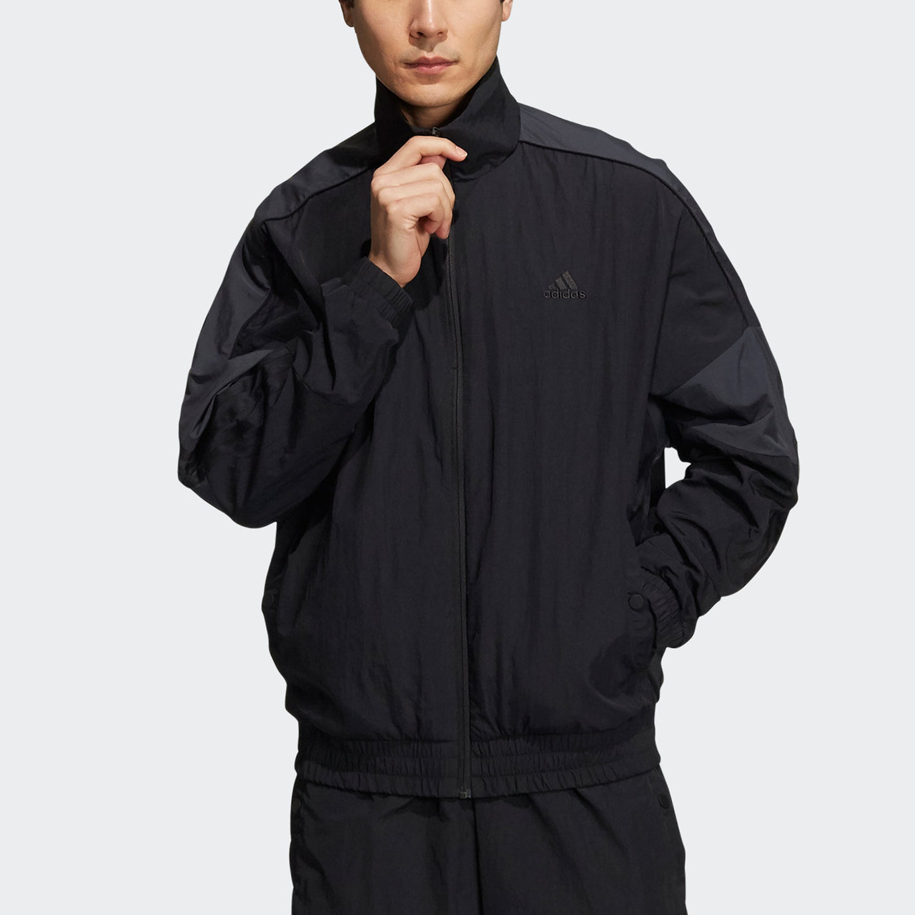 adidas M Si Wov Jkt Logo Alphabet Stand Collar Jacket Black GT6358