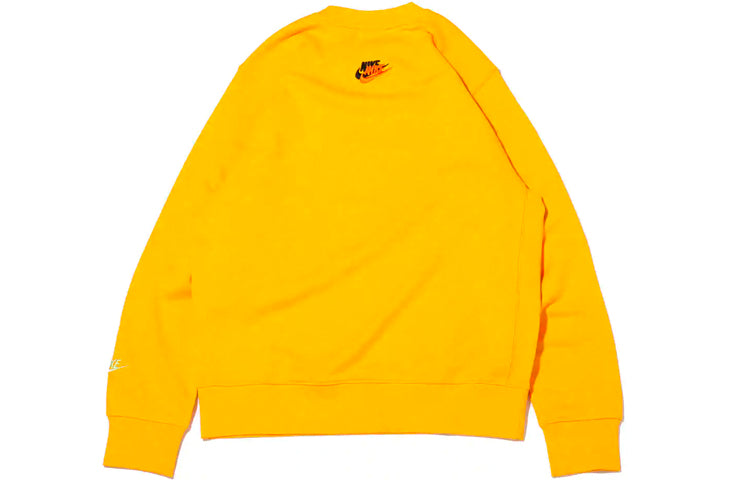 Nike Sportswear Embroidered Pattern Round Neck Pullover 'Yellow' DJ6915-739