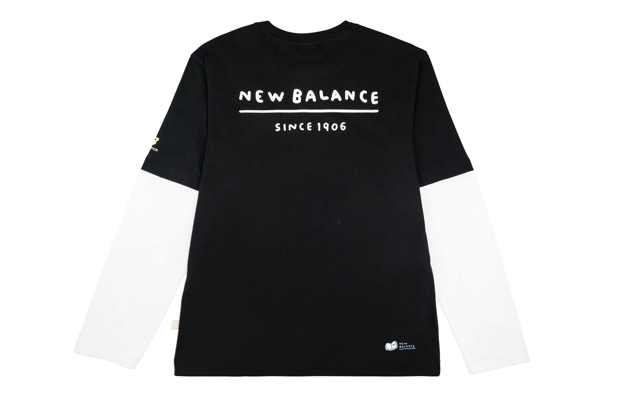 New Balance x Zero Per Zero Colorblock Long Sleeve Tee 'Black White' NDA47013-BK