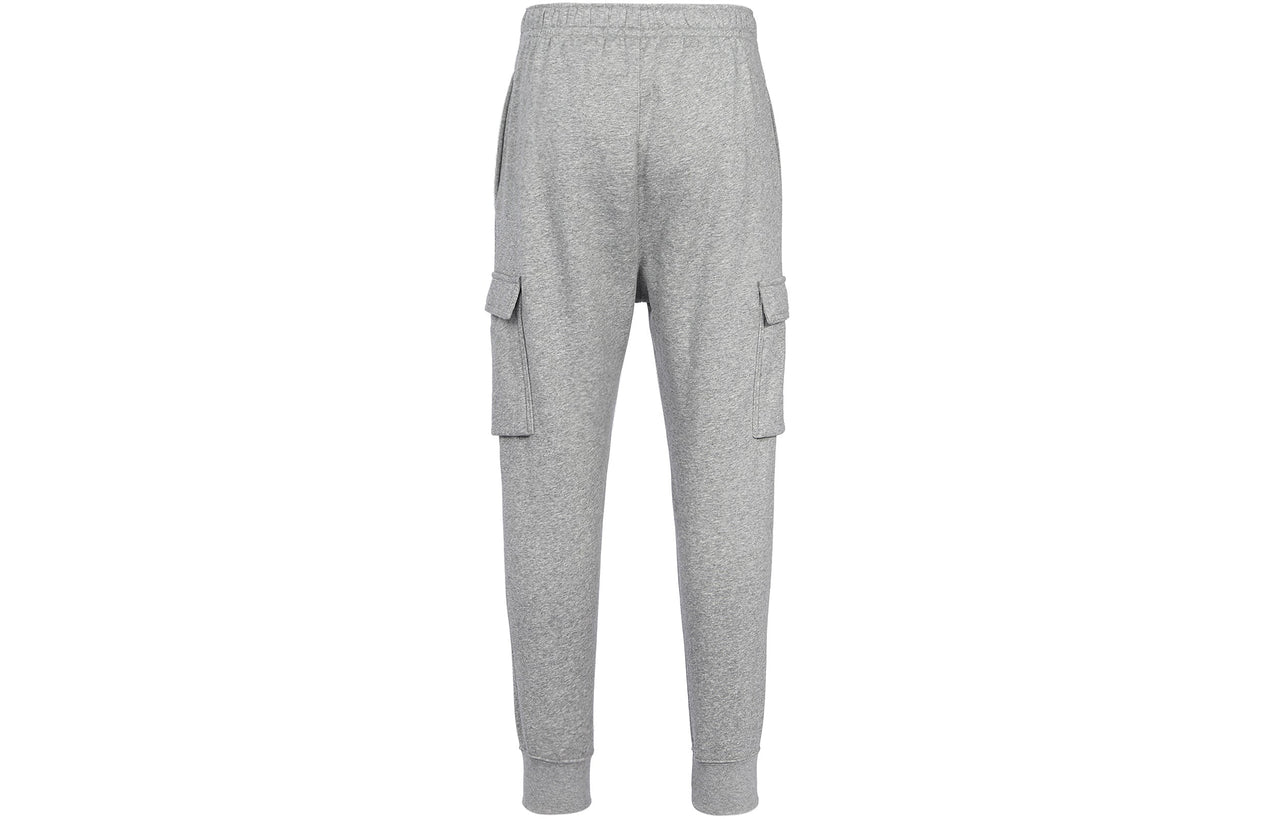 Nike Sportswear Club Fleece Cargo Multiple Pockets Stay Warm Bundle Feet Sports Long Pants Gray CD3130-063