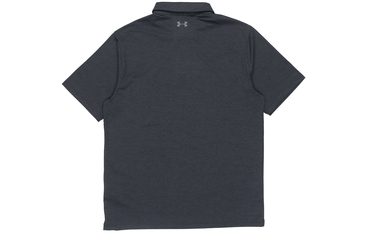 Men's Under Armour Playoff Golf Sports Thin and light Breathable Loose Short Sleeve Polo Shirt Black 1351131-001