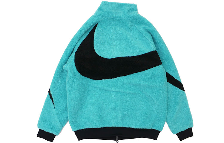 Nike Big Swoosh Reversible Boa Jacket (Asia Sizing) 'Jade Black' BQ6546-301