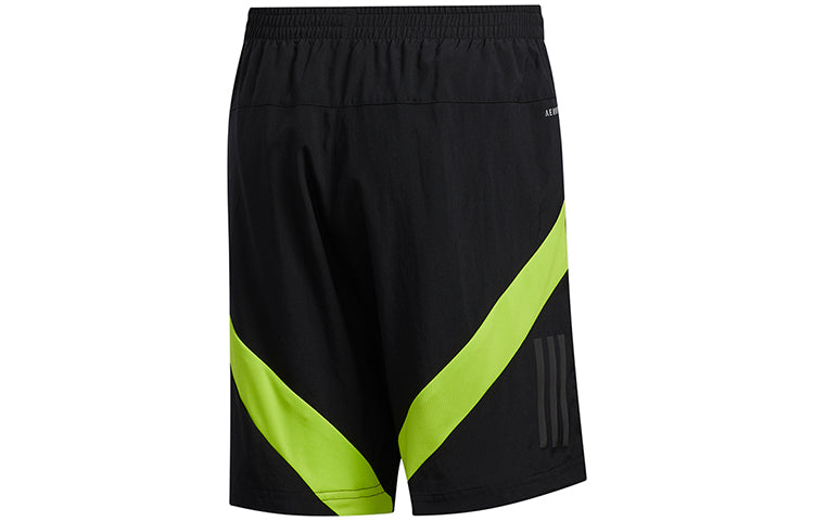 adidas Own The Run Sho Running Sports Shorts Black Green FL6956