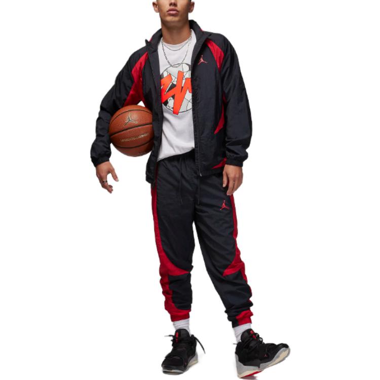 Air Jordan Sport Jam Warm Up Jacket Asia Sizing 'Black Red' DX9368-013