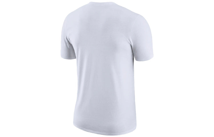 Nike NBA Los Angeles Lakers Logo Printing Quick Dry Basketball Sports Short Sleeve White CV6111-100