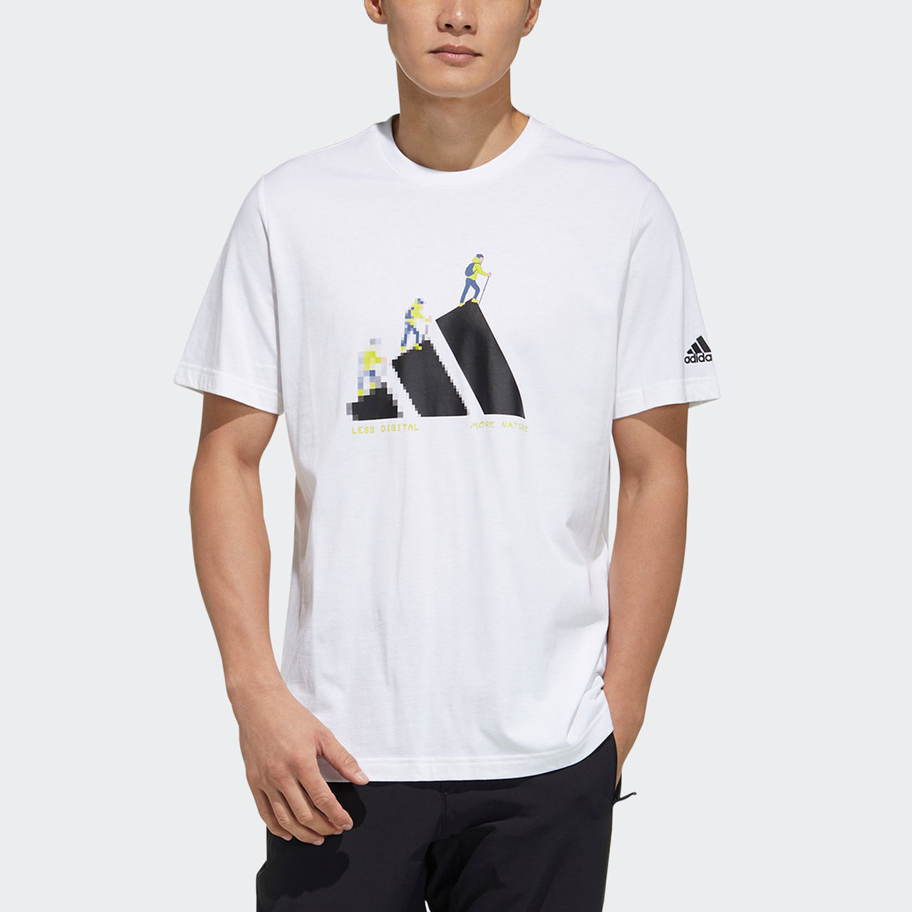 adidas Unisex More Od Gfx T Printing Sports Round-neck White GN7321