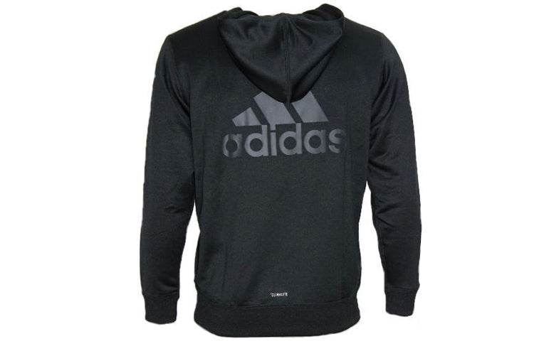 Men's adidas Sports Stylish Hooded Knit Jacket Black DN1420