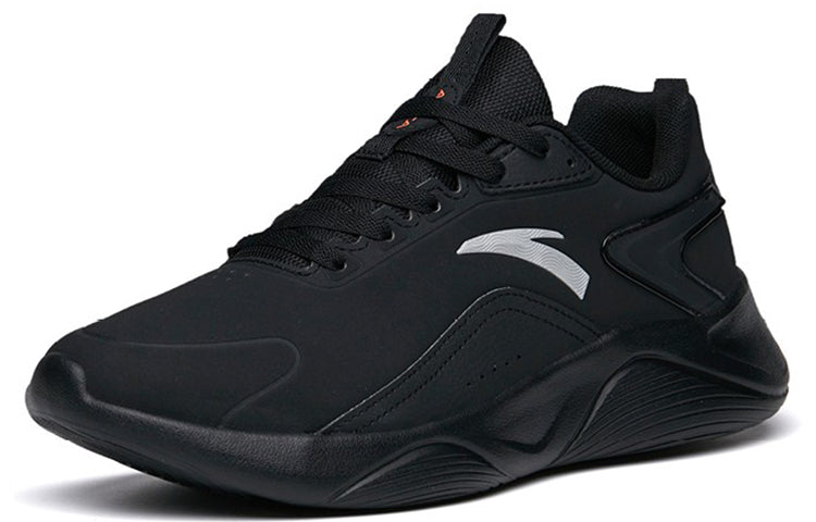 ANTA Runninng Series Sneakers Leather 'Black White' 112215571-7