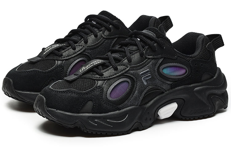 (WMNS) FILA FUSION Raccoon Sneakers 'Black Purple' T12W241117FBP