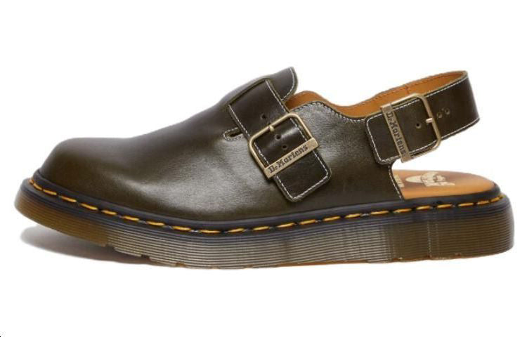 Dr.Martens Jorge Made in England Classic Leather Slingback Mules 'Dark Green' 30939275