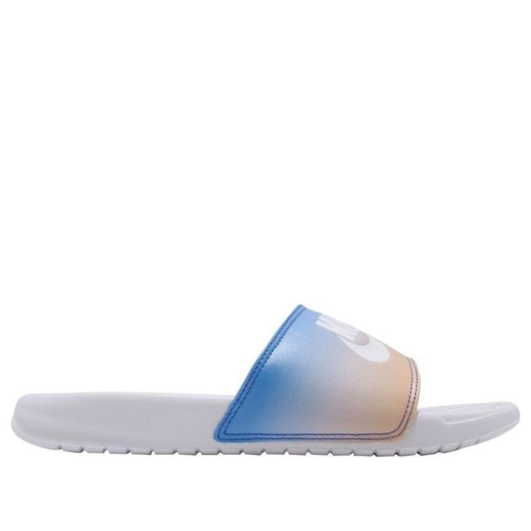 (WMNS) Nike Benassi JDI Print Slide 'White Hyper Royal' 618919-122