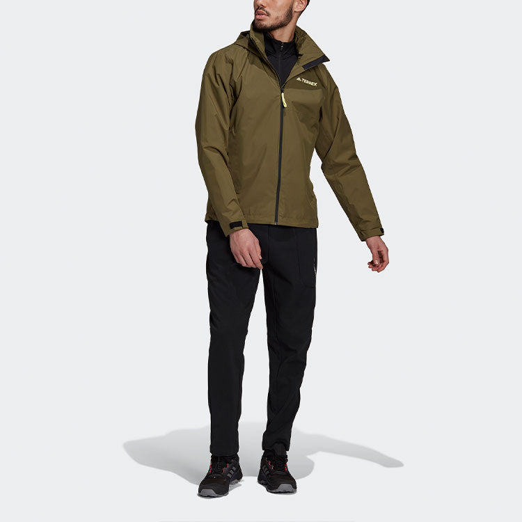 adidas Terrex Mt Rr Jacket waterproof Sports Outdoor Hooded Jacket Green GU6485