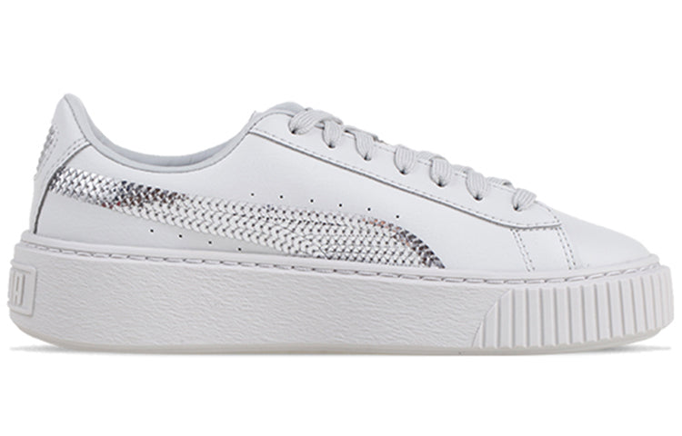 (WMNS) PUMA Basket Platform Grey Bling 367237-02