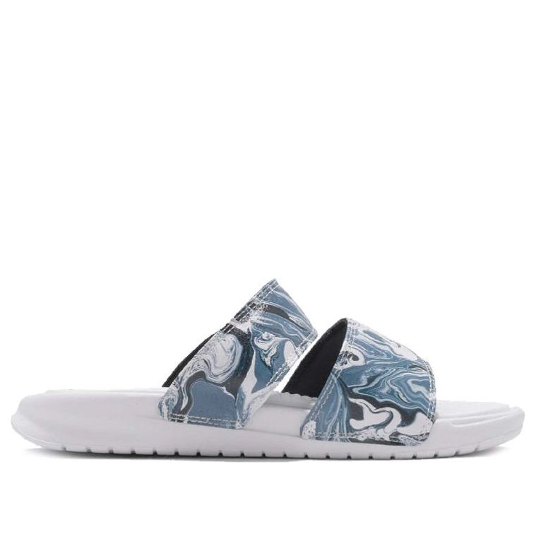 (WMNS) Nike Benassi Duo Ultra Slide 'White Blue Black' 819717-002