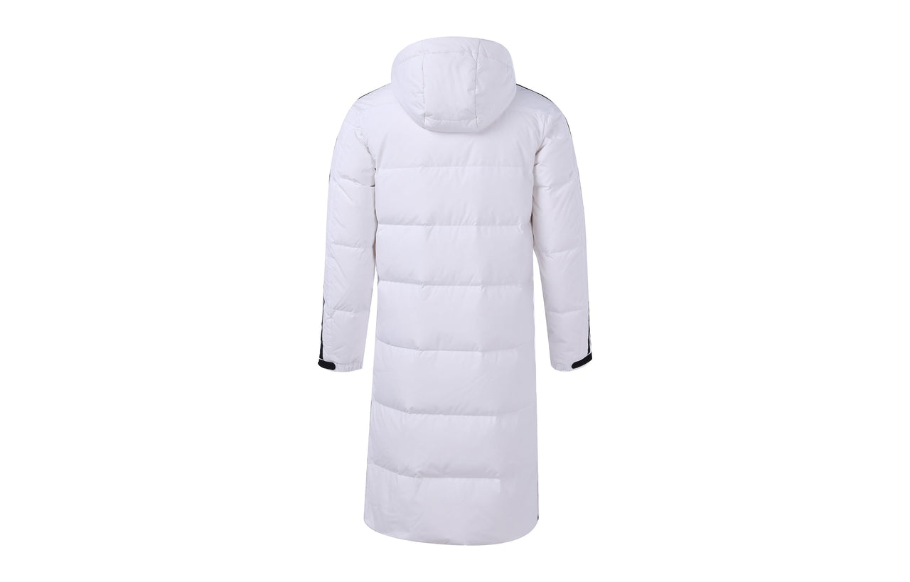 adidas 3ST Long Coat Outdoor Sports Hooded Stay Warm Down Jacket White H20762