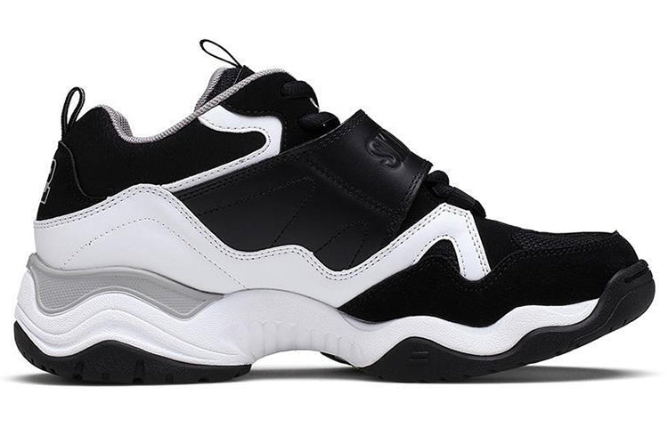 (WMNS) Skechers D'Lites Train Mid-Top Daddy Shoes Black/White 99999111-BKW