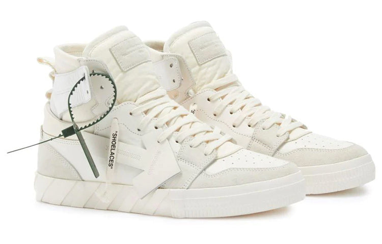 Off-White Vulcanized High-Top 'White Green' OMIA225S22LEA0010401