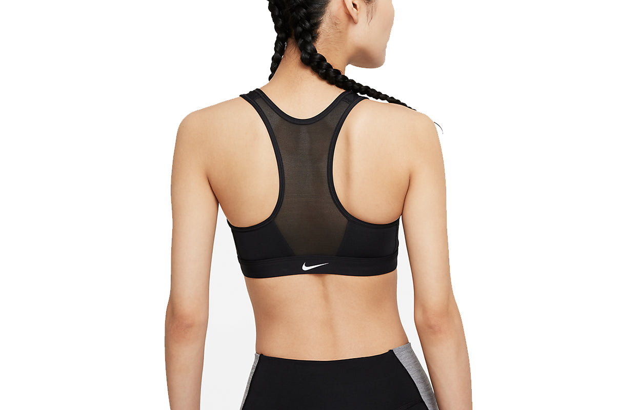 (WMNS) Nike Dri-FIT Swoosh Zip-Front Sports Bra 'Black' DD1206-010