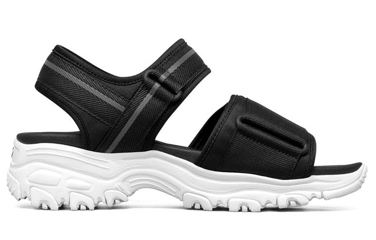 (WMNS) Skechers D Lites 1.0 Sandals Black/White 119239-BKW