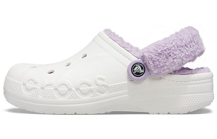 Crocs Classic Baya Lined Fuzz-Strap Clog 'White Lila' 206633-577