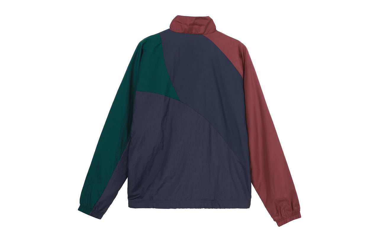 Men's adidas originals Brand Logo Colorblock Sports Jacket Autumn Navy Blue HC4499