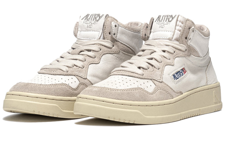 Autry Medalist Mid 'Goat Suede White' AUMM-GS04
