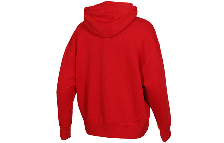(WMNS) Nike Alphabet Printing Knit Hoodie Red AR3655-657