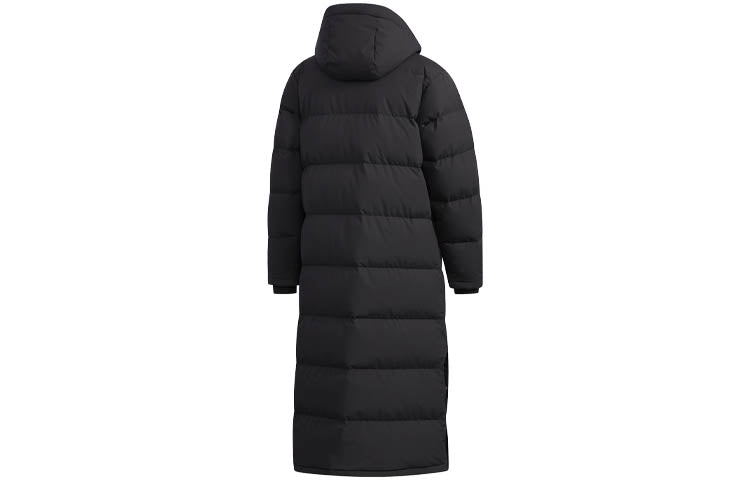 adidas Xplr Dwn Bench Stay Warm Solid Color mid-length hooded down Jacket Black FJ9241