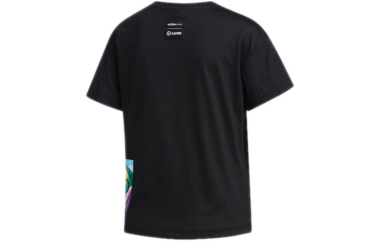 (WMNS) adidas neo x King Of Glory Tee Black FR7993