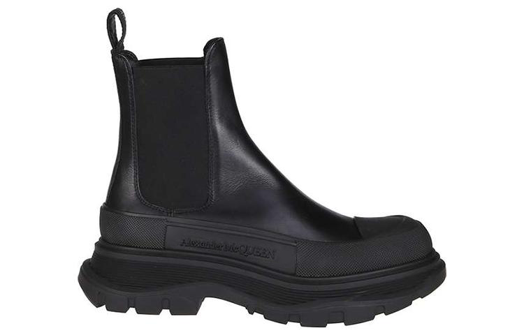 (WMNS) Alexander McQueen Chelsea Tread Ankle Boot 'Black' 635714WHZ611081