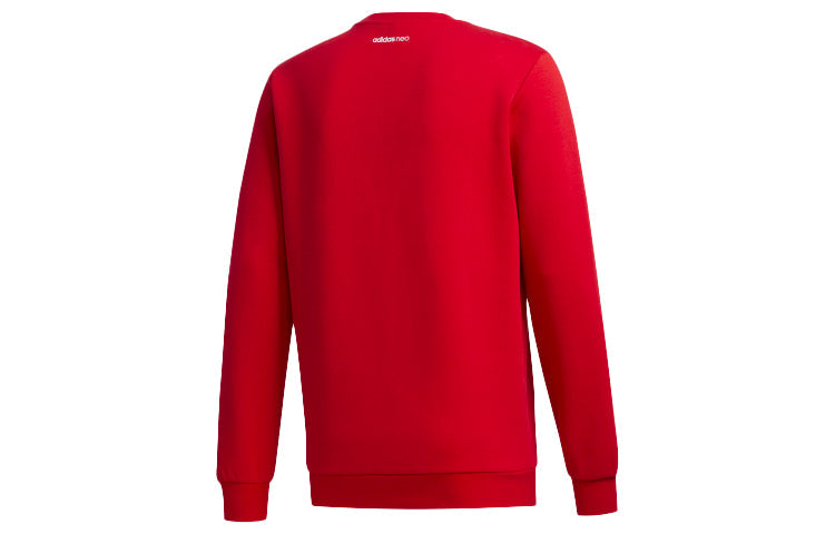 adidas neo M ART SWEAT Sports Round Neck Pullover Red GF7091