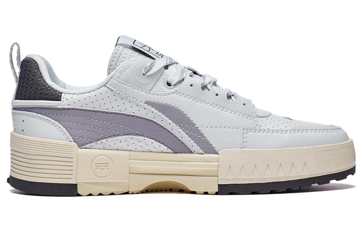 (WMNS) Li-Ning Casual Skate Shoes 'White Silver' AGCT136-4