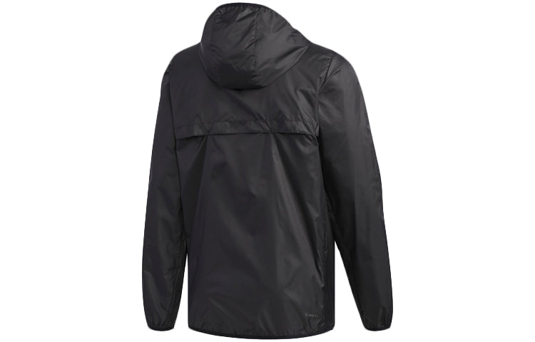adidas neo Alphabet Printing Training Sports Hooded Jacket Black FL0173