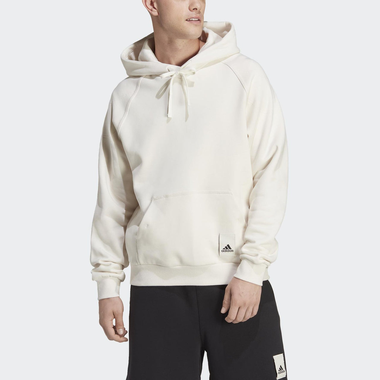 adidas Lounge Fleece Hoodie 'Chalk White' IA9343