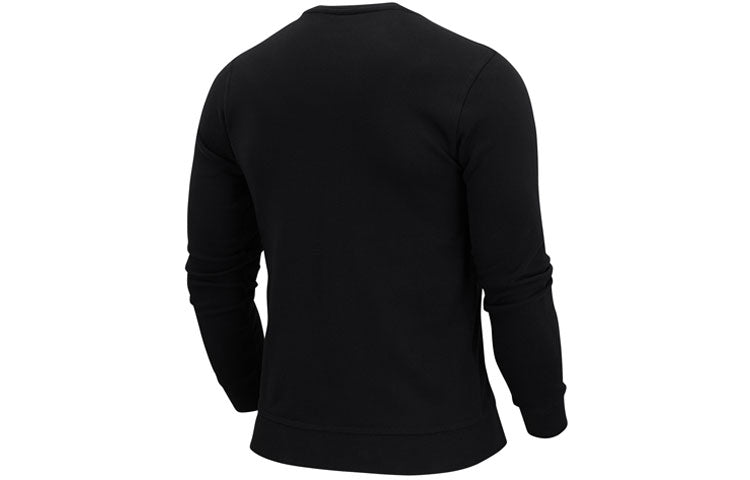Men's Nike Sportswear Logo Printing Sports Round Neck Pullover Black DO1740-010