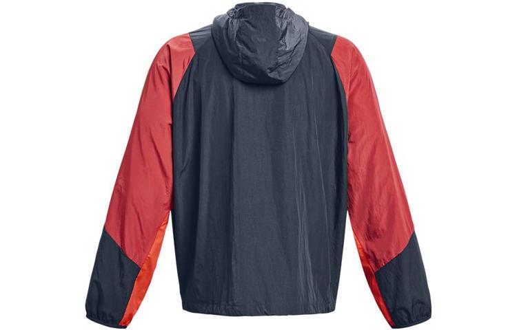 Under Armour Rush Woven 1/2 Zip Anorak Jacket 'Red Grey' 1377183-044