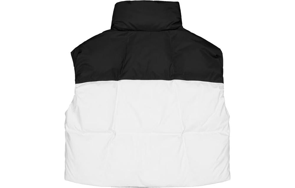 (WMNS) New Balance Windproof Down Vest 'White Black' NJD48022-MIX
